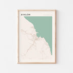 avalon, california map poster - image 1
