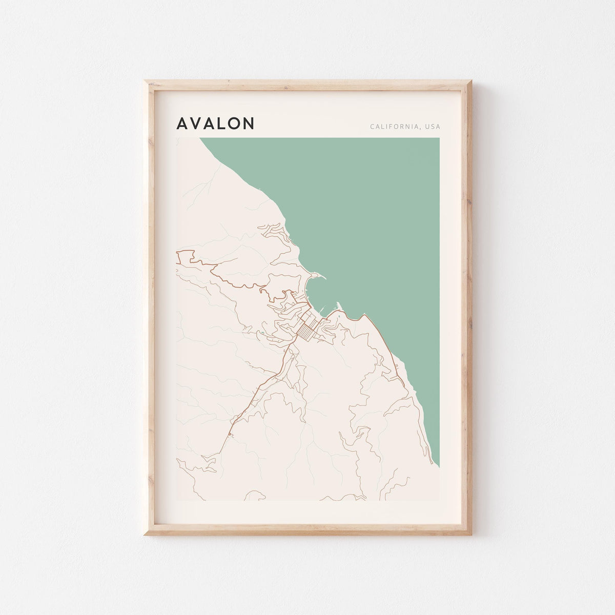 avalon, california map poster - image 1