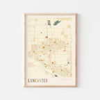 lancaster, california map poster - image 1