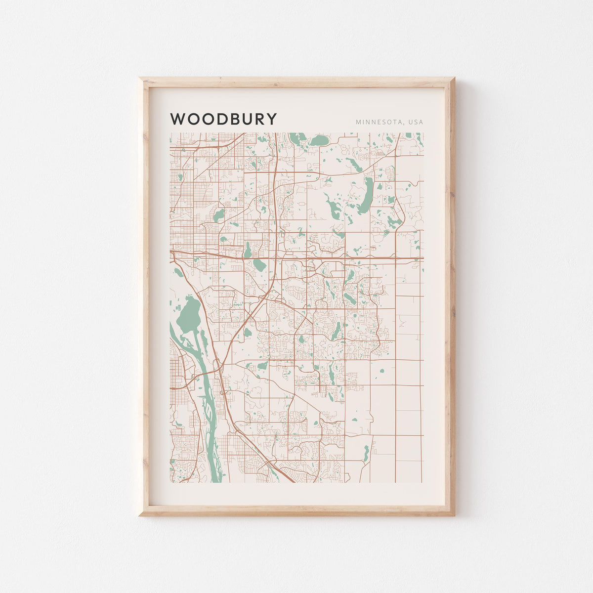 woodbury, minnesota map poster - image 1