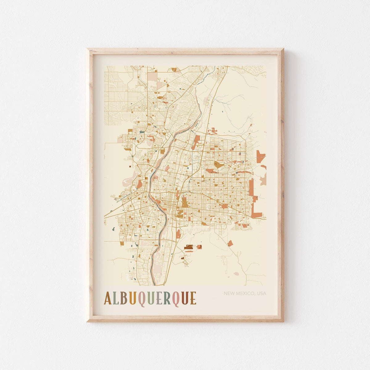 albuquerque, new mexico map poster - image 1