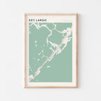 key largo, florida map poster - image 1
