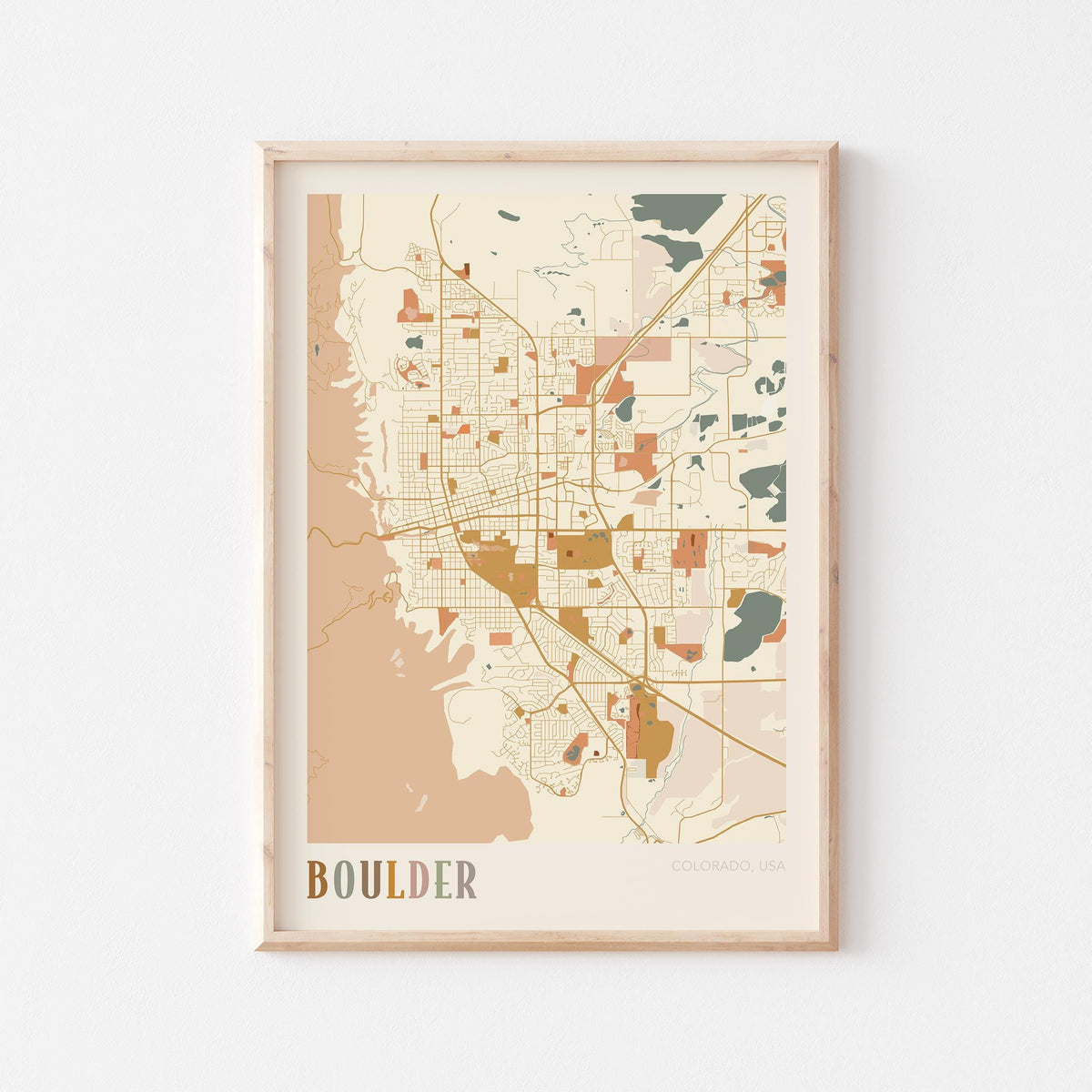 boulder, colorado map poster - image 1