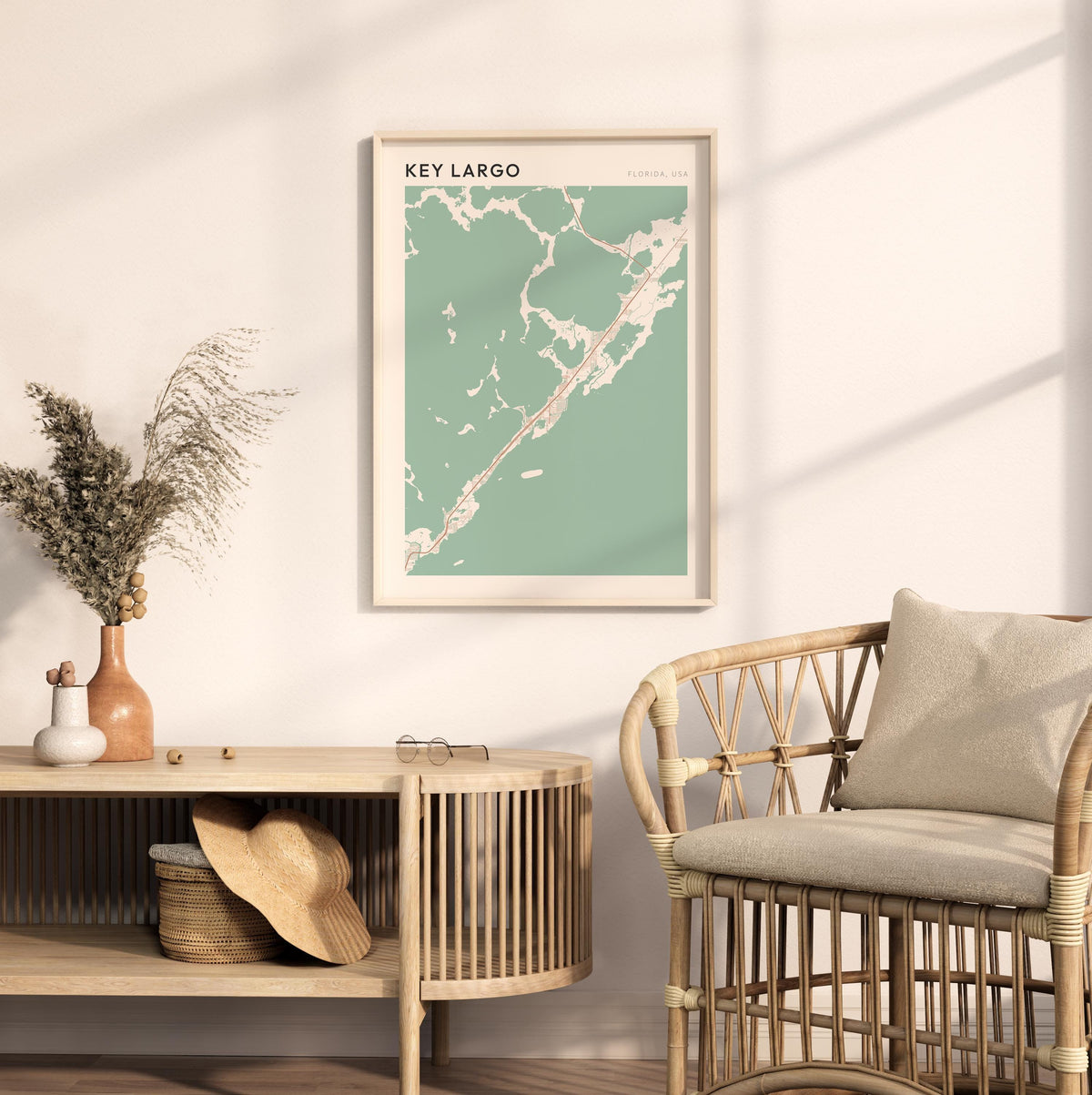 key largo, florida map poster - image 3