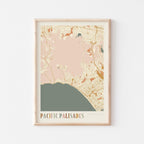 pacific palisades, california map poster - image 1