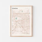 pomona, california map poster - image 1