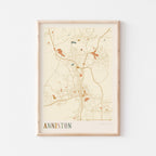 anniston, alabama map poster - image 1