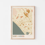 santa monica, california map poster - image 1