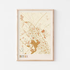 bryan, texas map poster - image 1