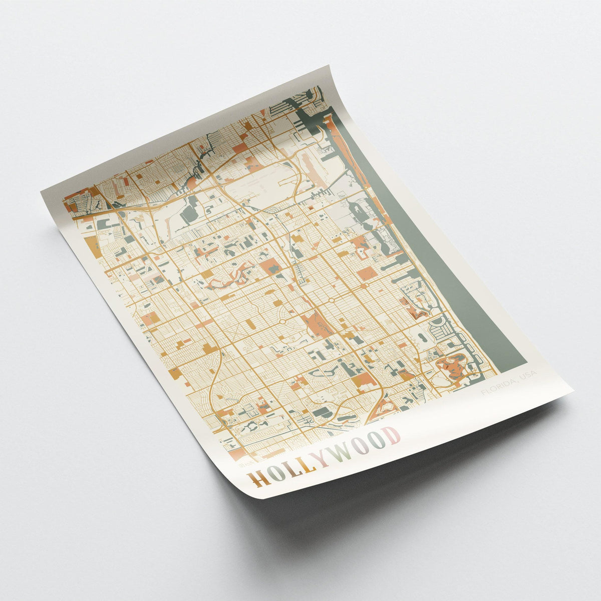 hollywood, florida map poster - image 4