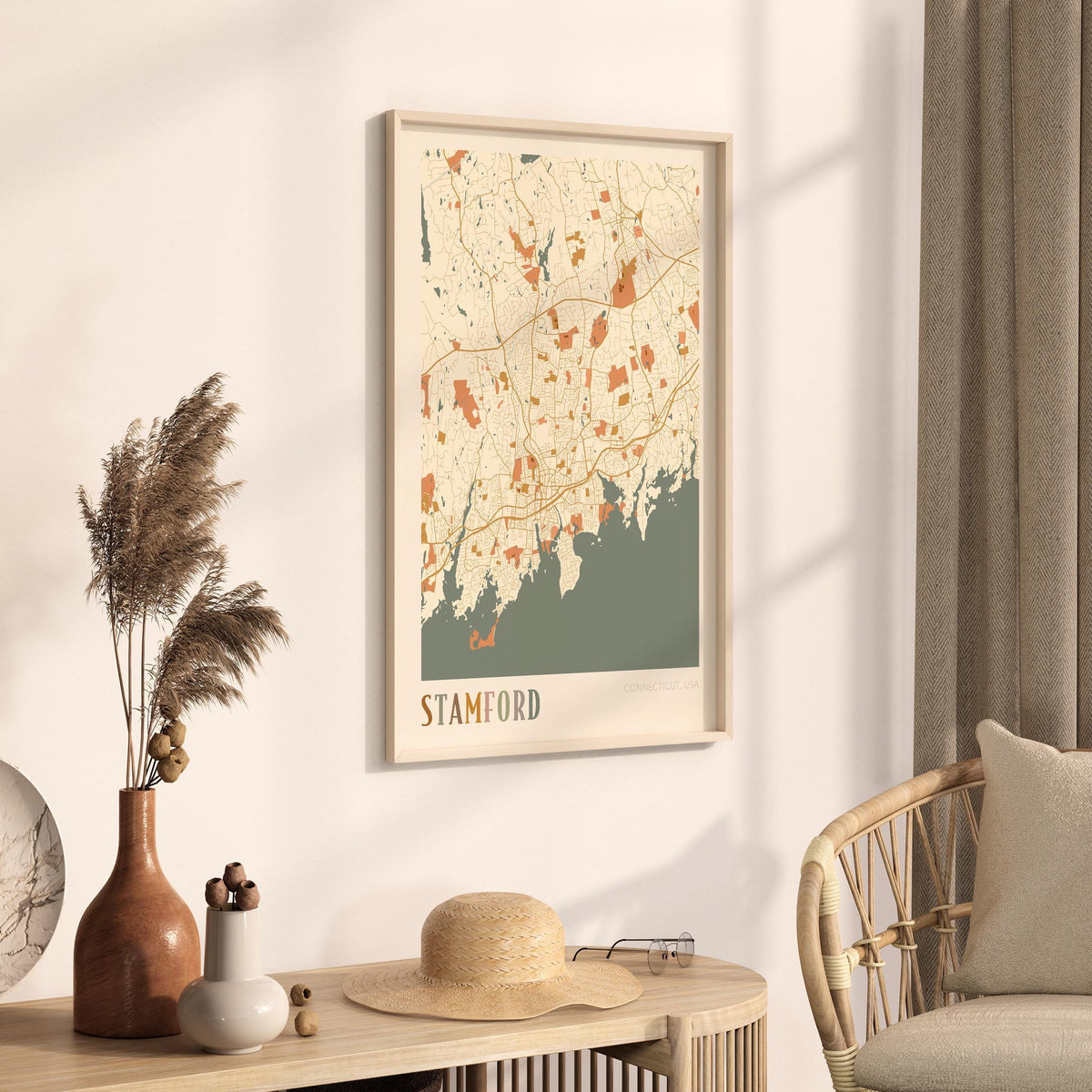 stamford, connecticut map poster - image 2