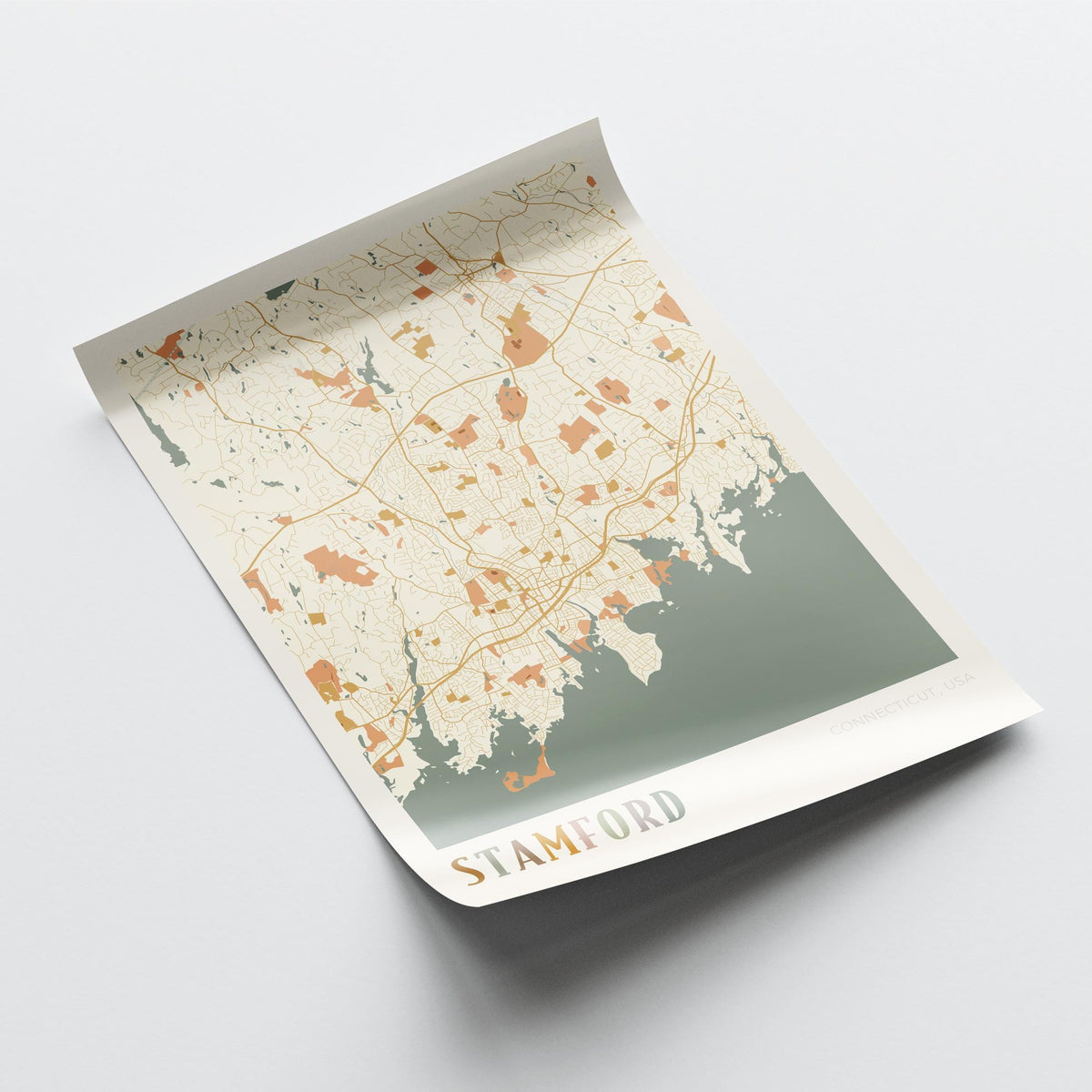 stamford, connecticut map poster - image 4