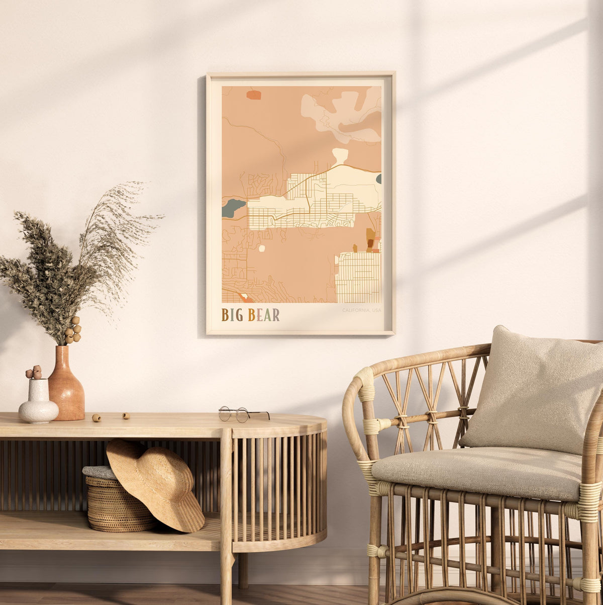 big bear, california map poster - image 3
