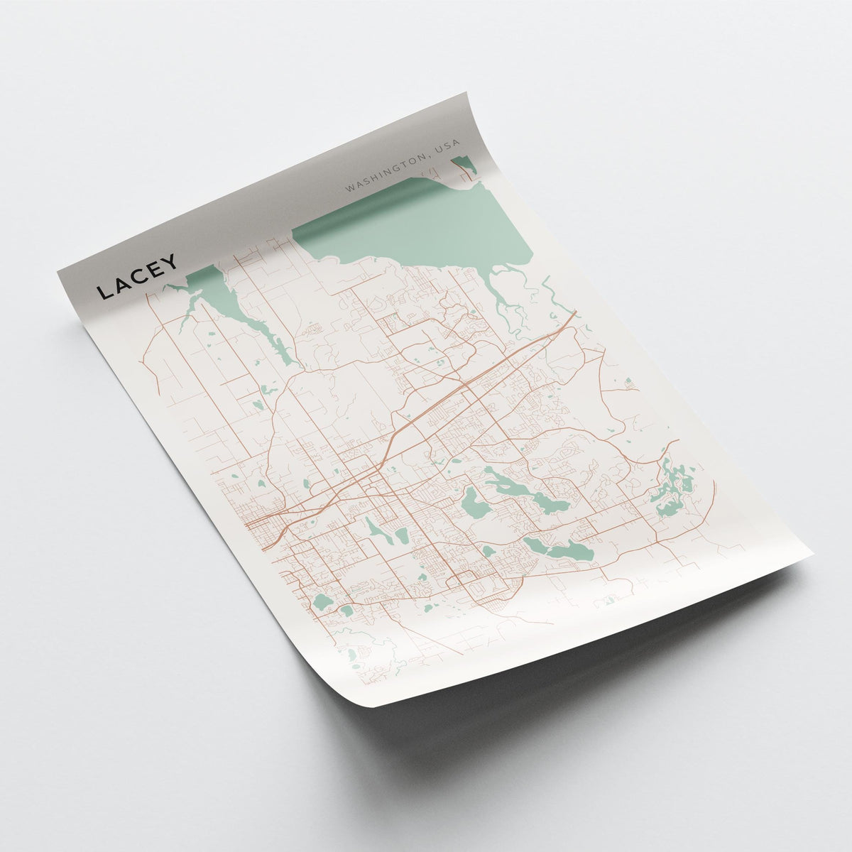 lacey, washington map poster - image 4