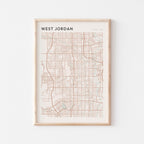 west jordan, utah map poster - image 1