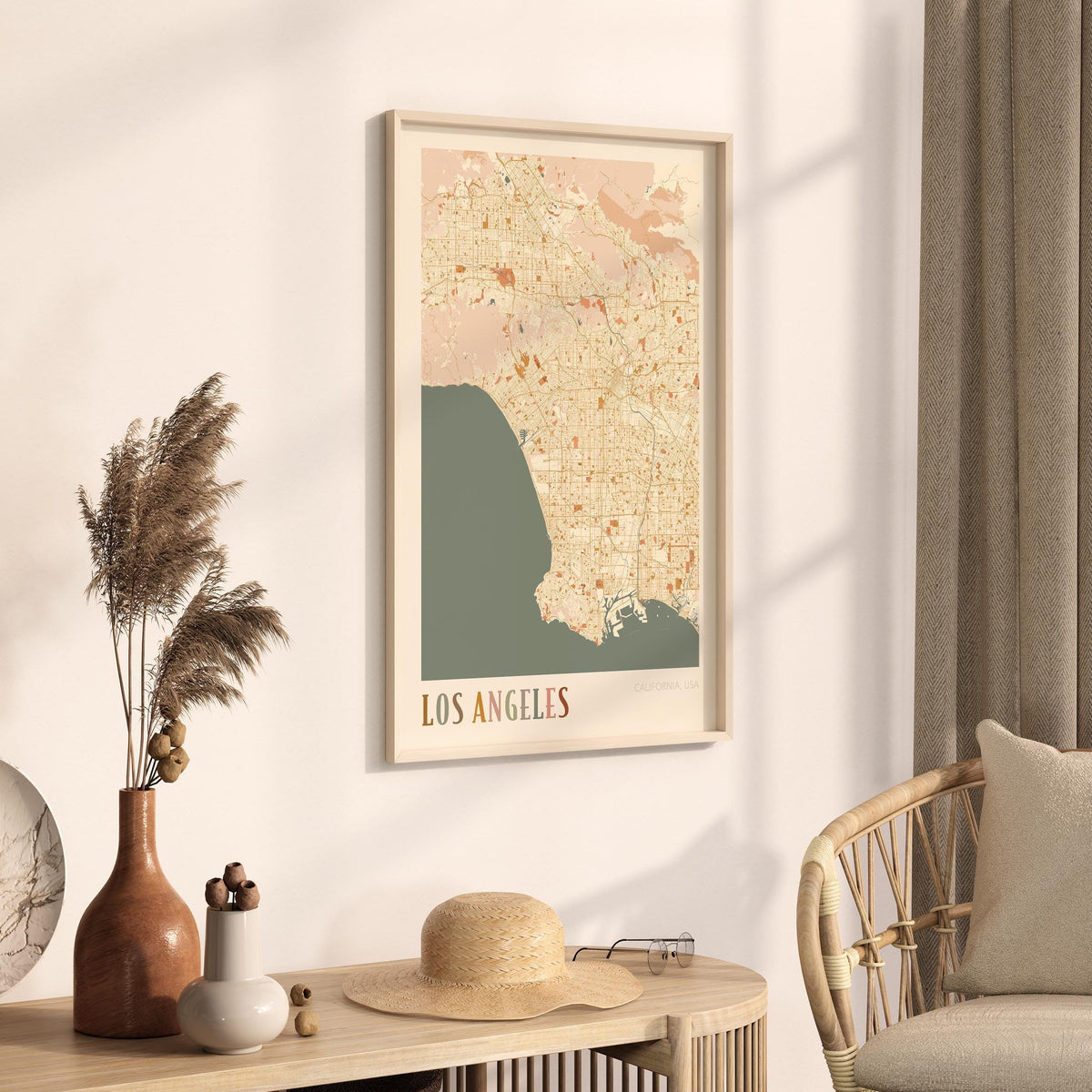 los angeles, california map poster - image 2