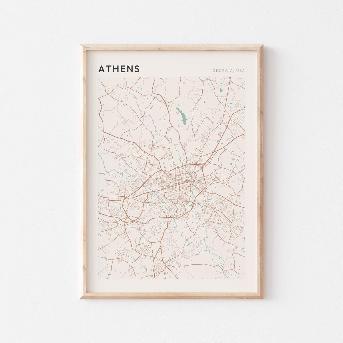 athens, georgia map poster - image 1
