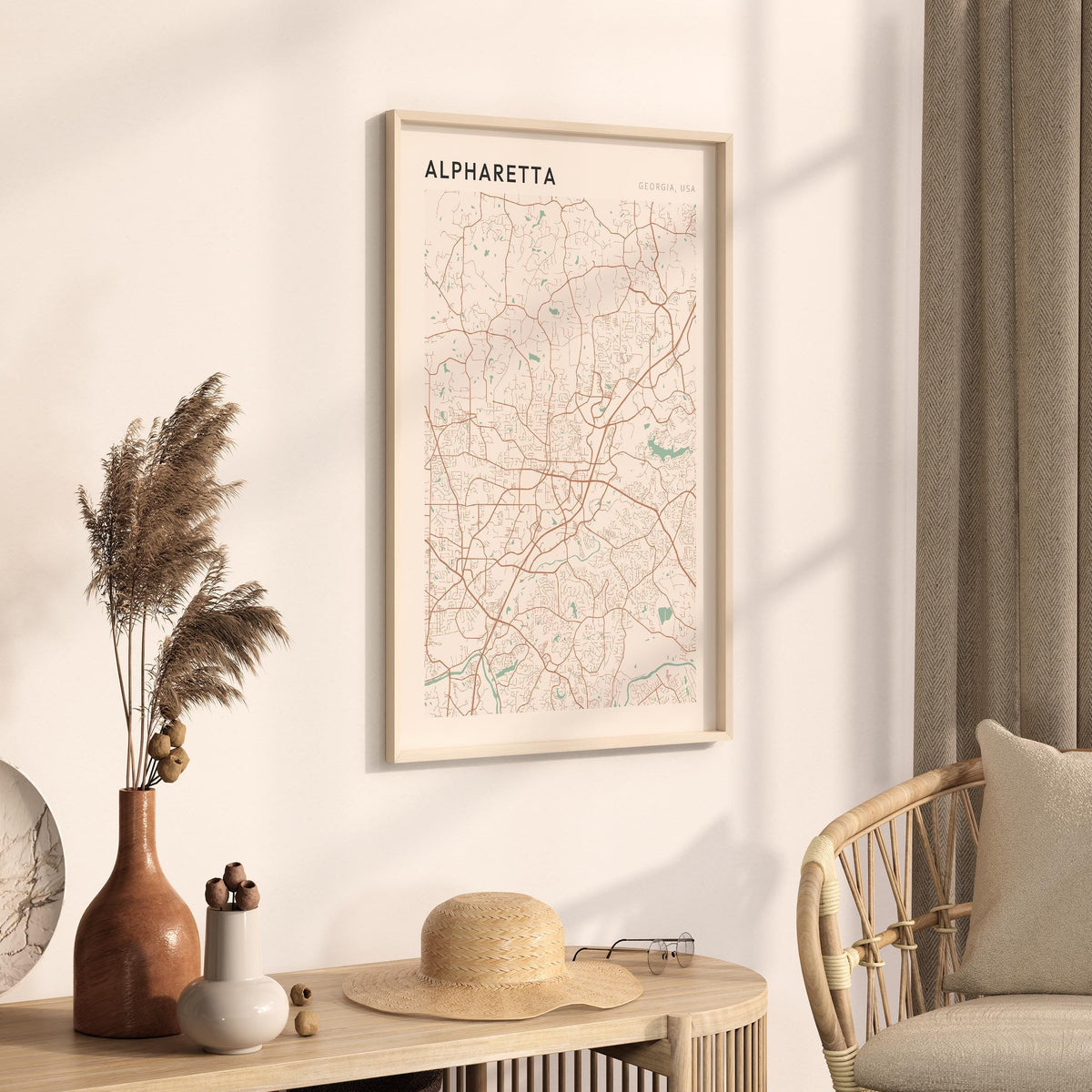 alpharetta, georgia map poster - image 2