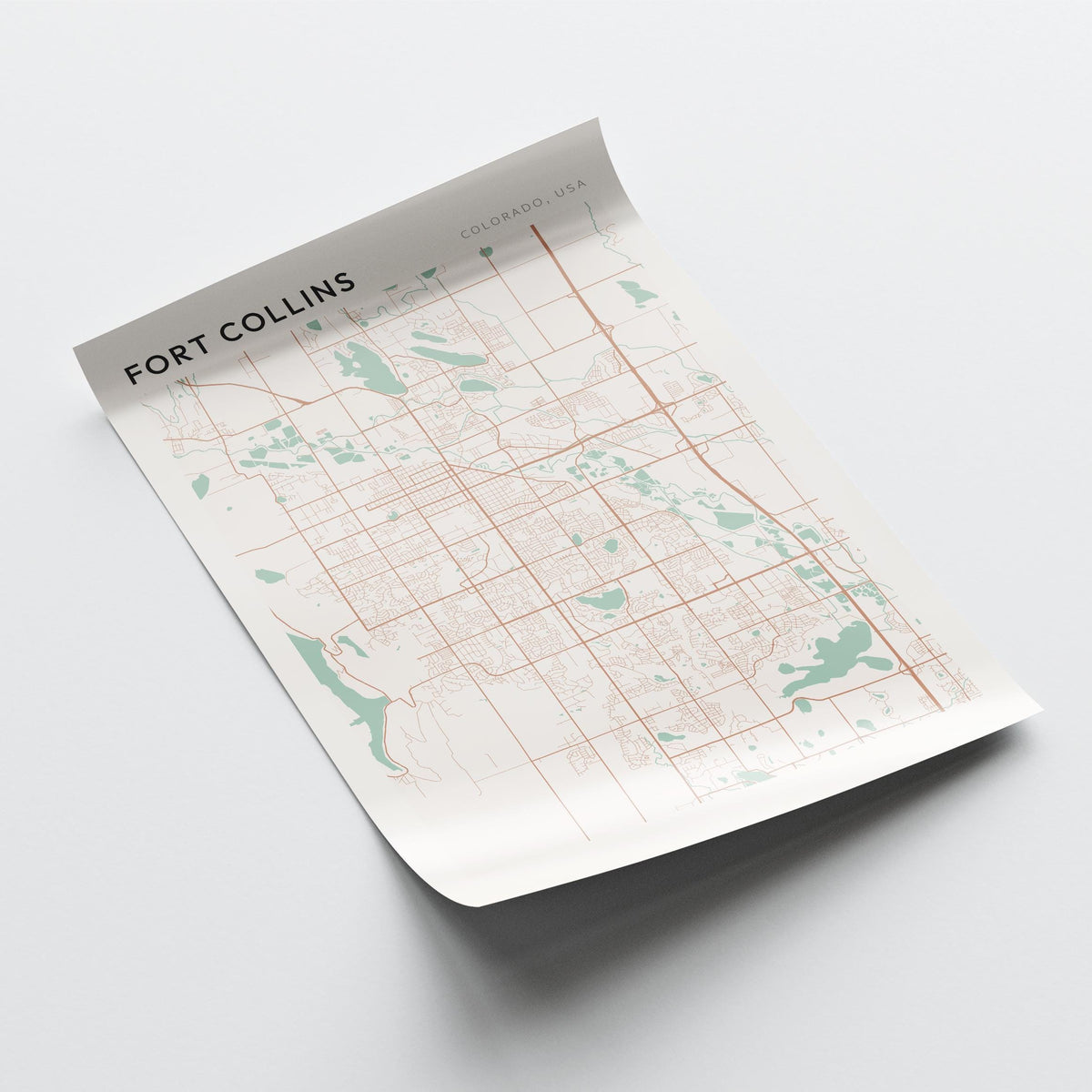 fort collins, colorado map poster - image 4