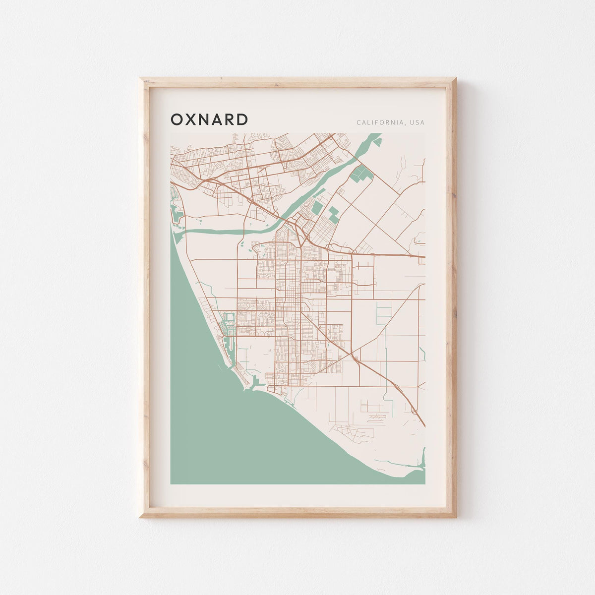 oxnard, california map poster - image 1