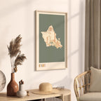 oahu, hawaii map poster - image 2