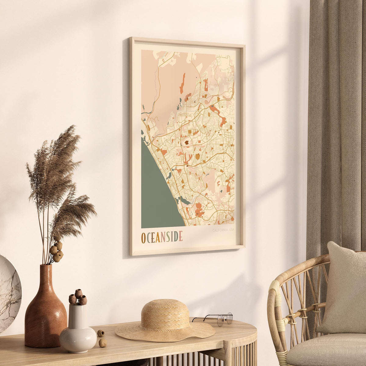 oceanside, california map poster - image 3