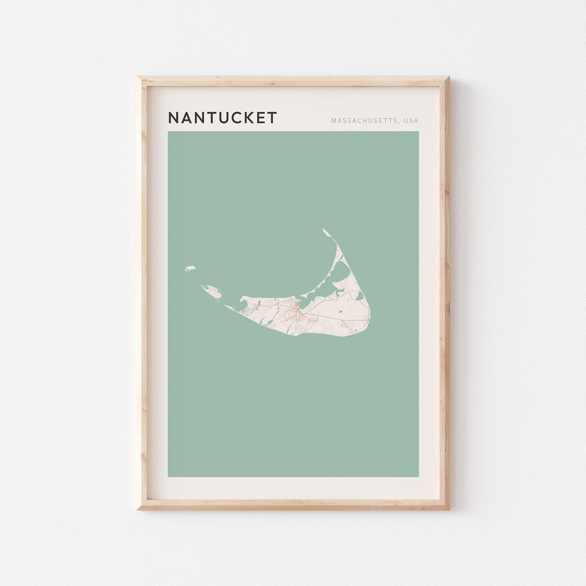 nantucket, massachusetts map poster - image 1