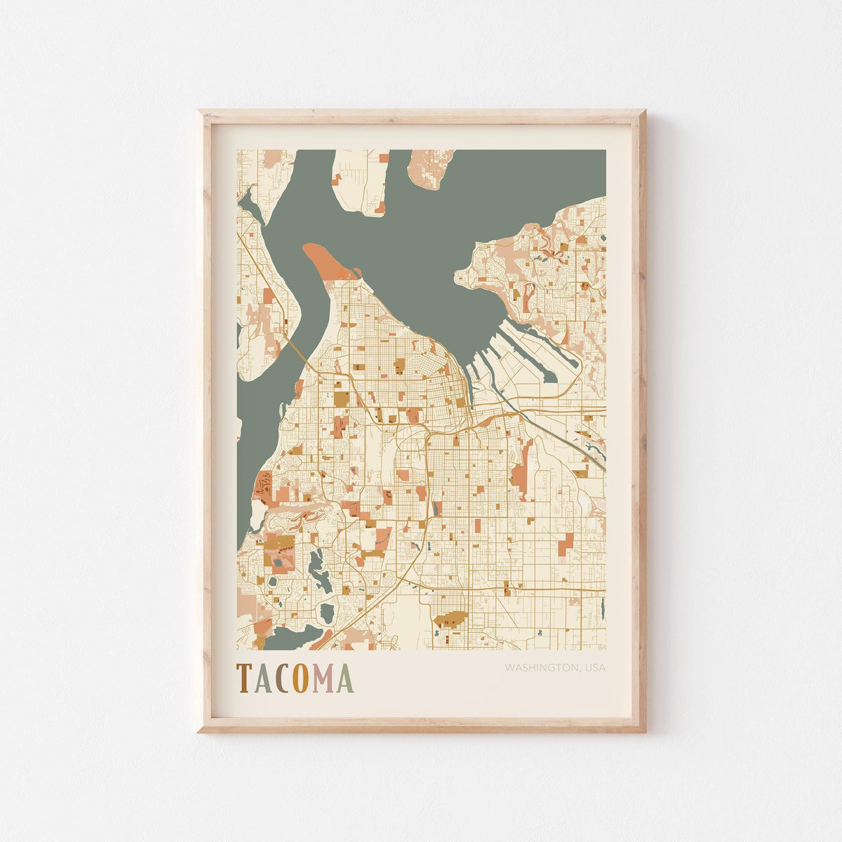 tacoma, washington map poster - image 1