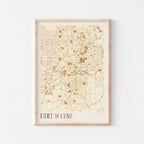 fort wayne, indiana map poster - image 1