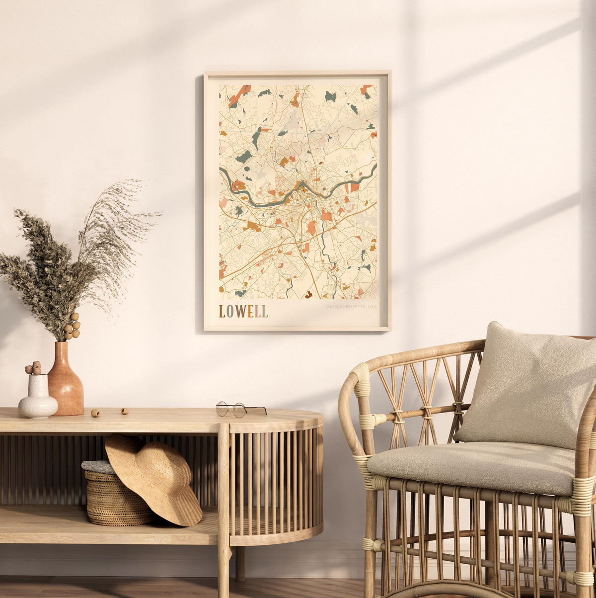 lowell, massachusetts map poster - image 3
