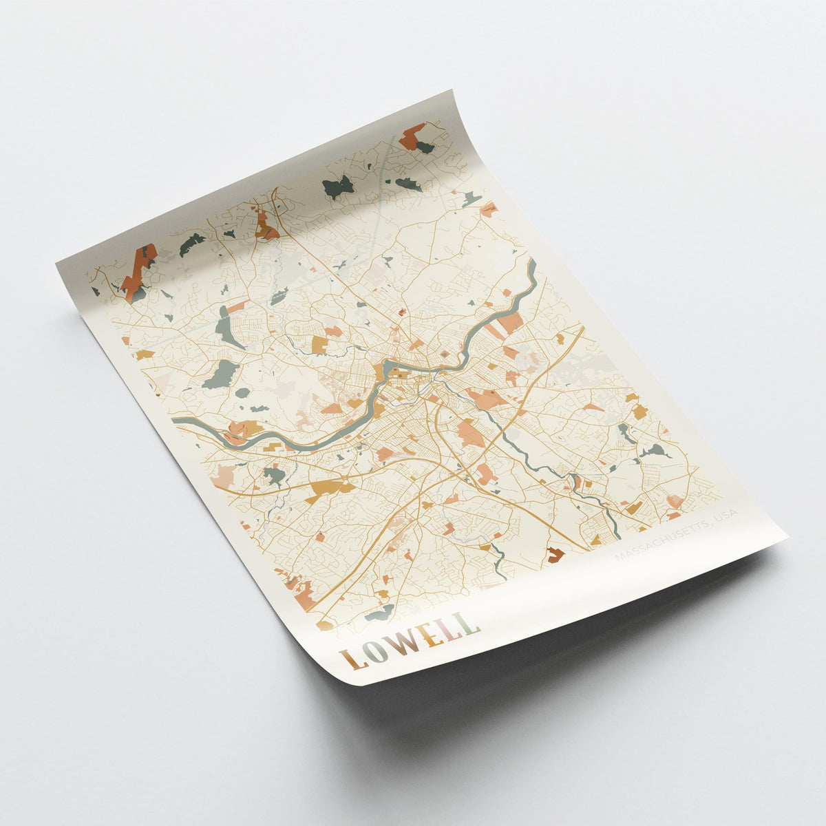 lowell, massachusetts map poster - image 4