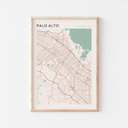 palo alto, california map poster - image 1
