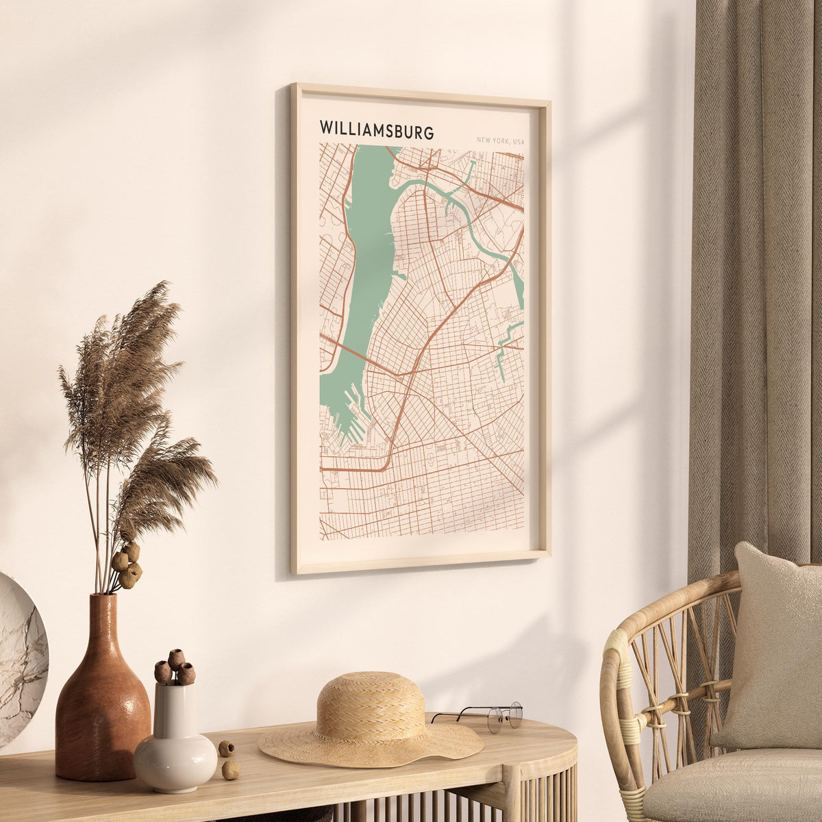 williamsburg, new york map poster - image 2