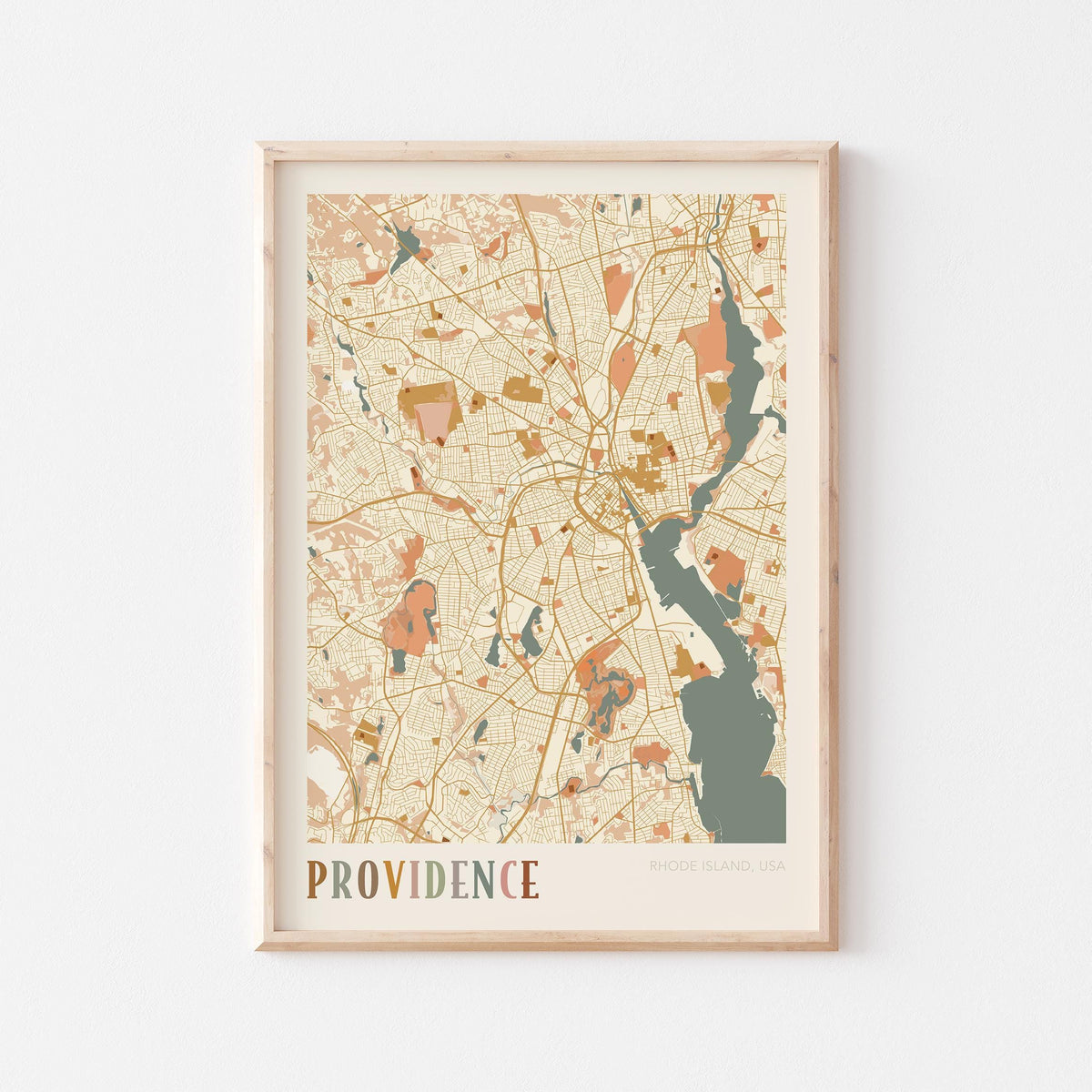providence, rhode island map poster - image 1