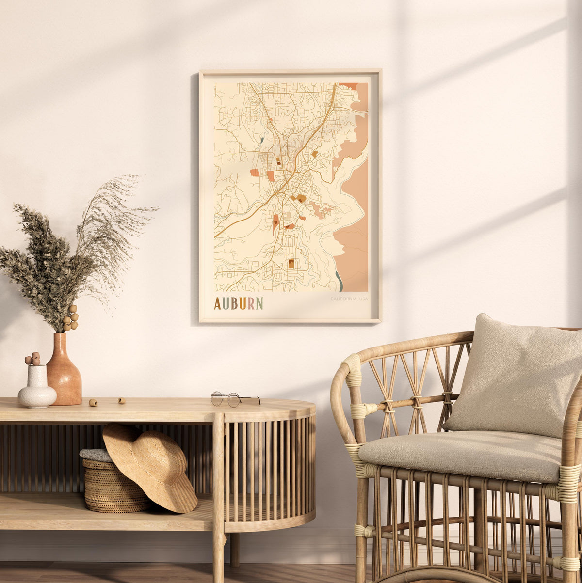 auburn, california map poster - image 3