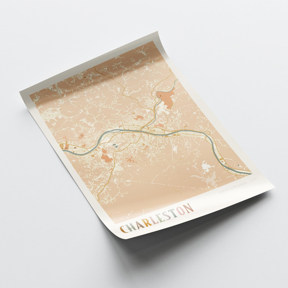 charleston, west virginia map poster - image 4