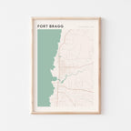 fort bragg, california map poster - image 1