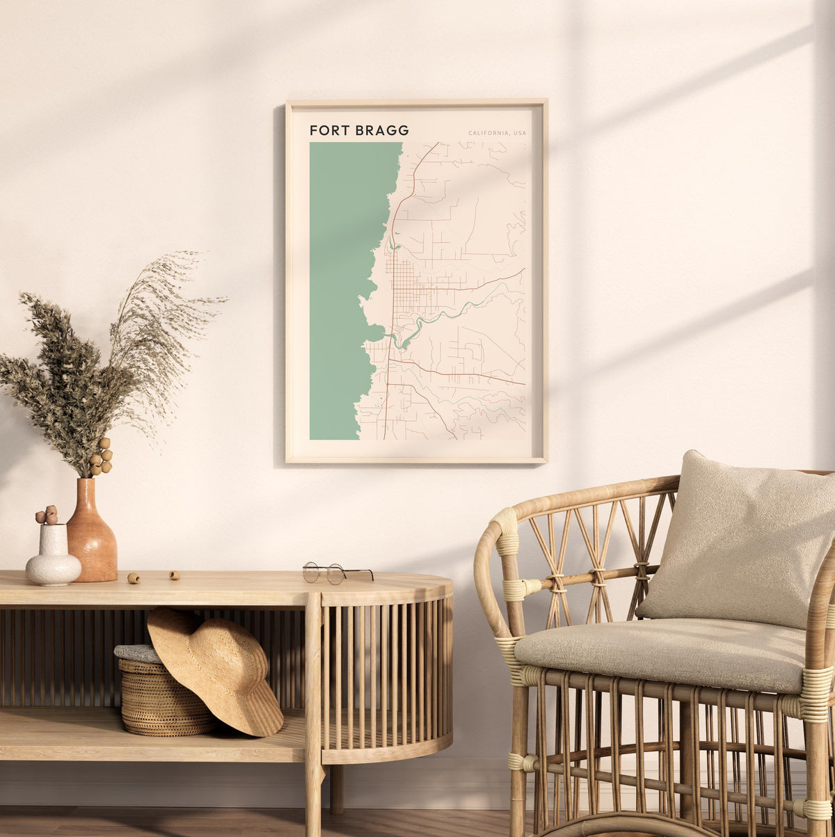 fort bragg, california map poster - image 3