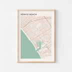 venice beach, california map poster - image 1