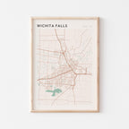 wichita falls, texas map poster - image 1