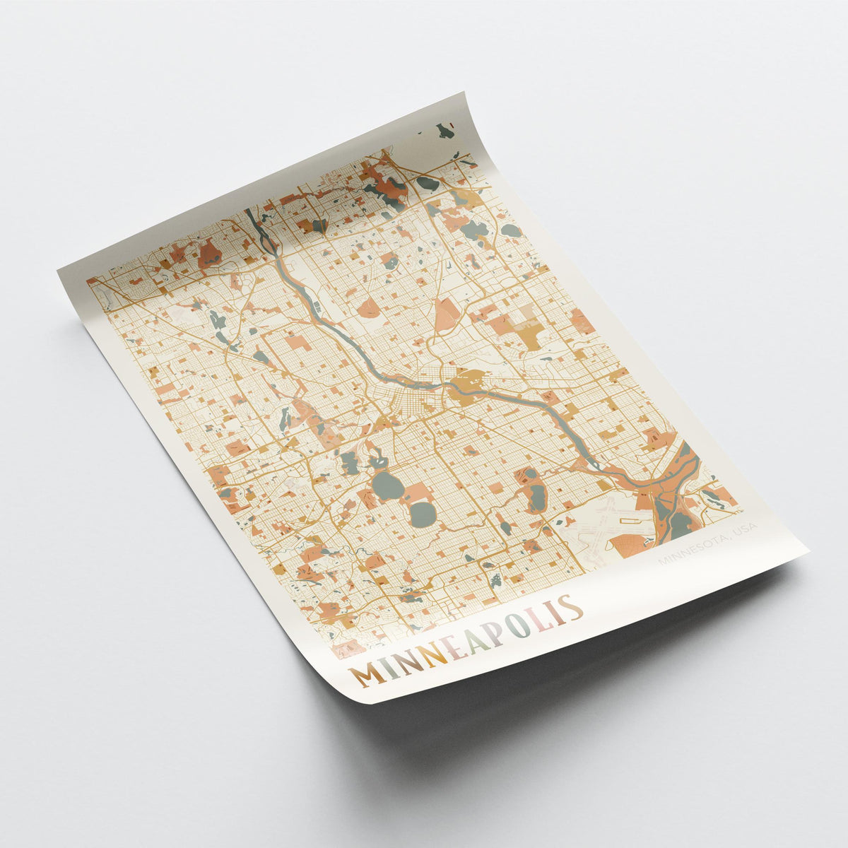 minneapolis, minnesota map poster - image 4