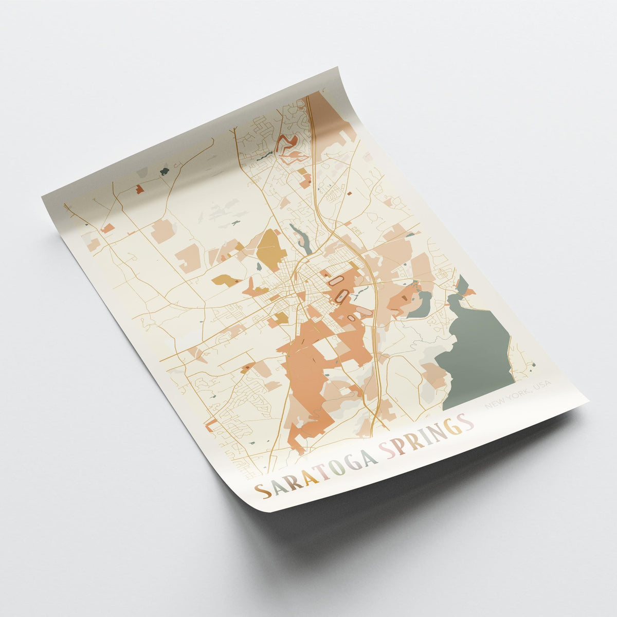 saratoga springs, new york map poster - image 4