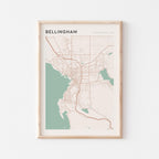 bellingham, washington map poster - image 1