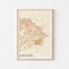 lynchburg, virginia map poster - image 1
