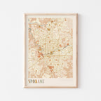 spokane, washington map poster - image 1