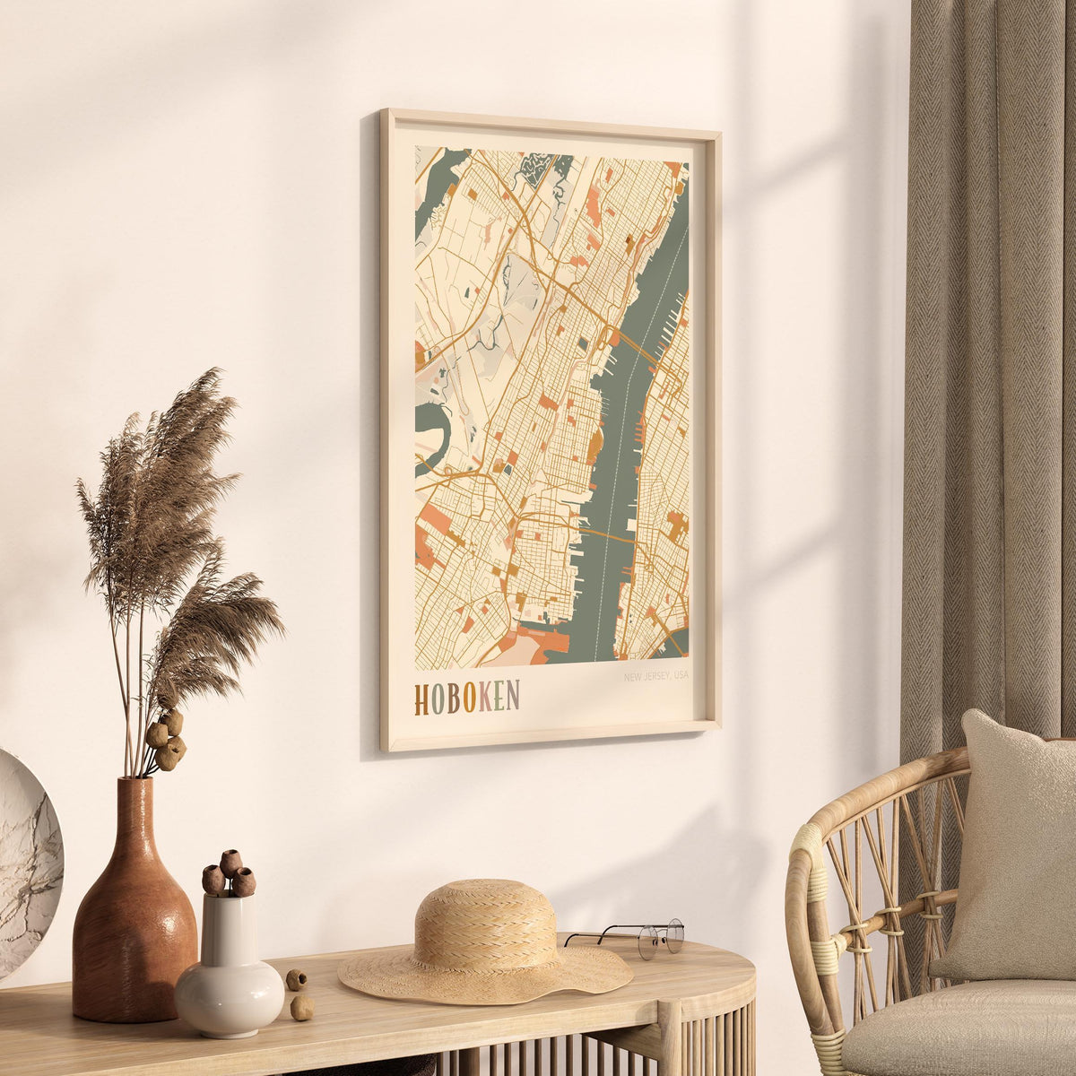 hoboken, new jersey map poster - image 2