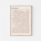 glendale, arizona map poster - image 1