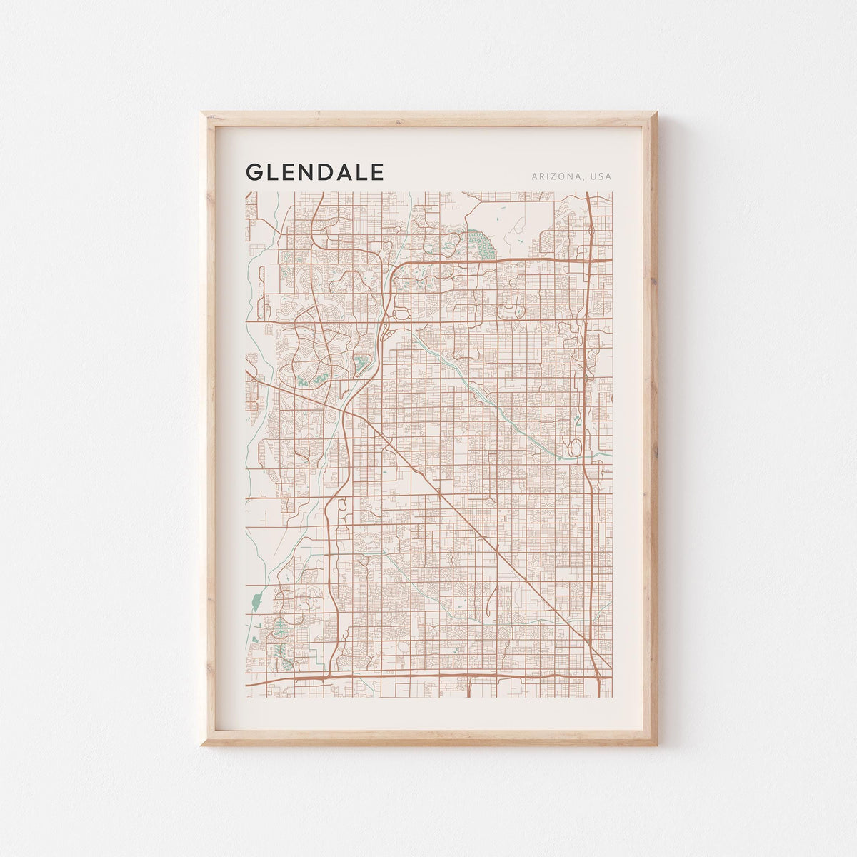 glendale, arizona map poster - image 1