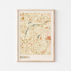 orange california map poster - image 1