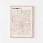 indianapolis, indiana map poster - image 1
